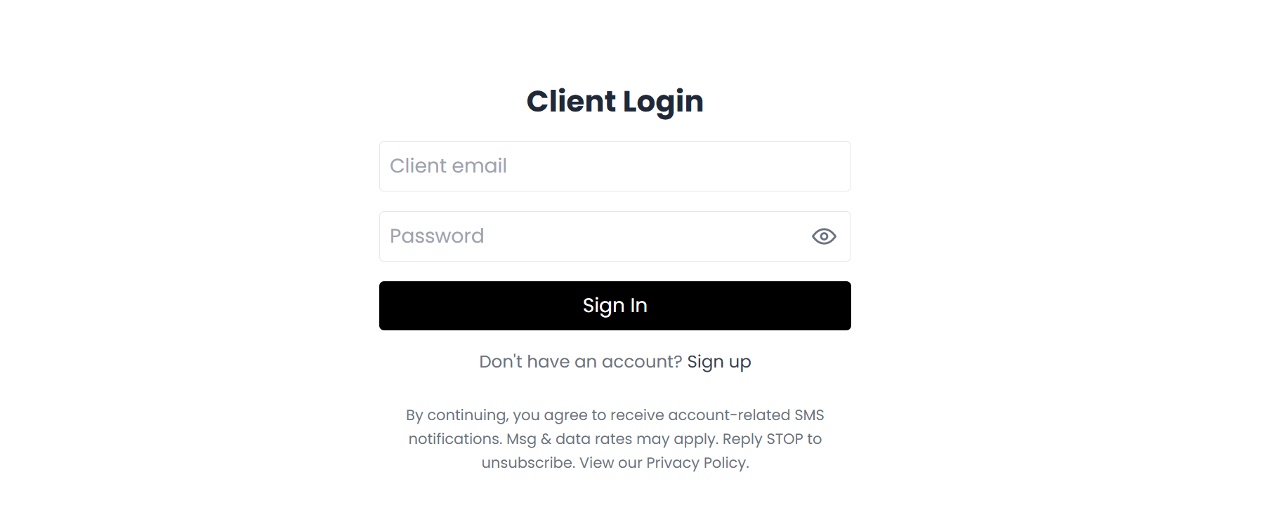 Client Sign In